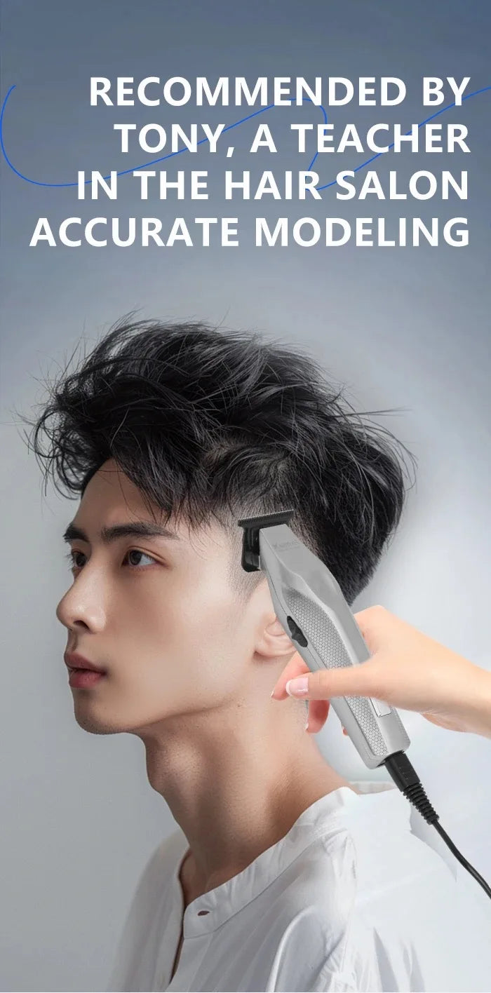 Kemei Barber Professional Hair Clipper Set Cordless Hair Trimmer Full Metal Body Electric Foil Shaver Hair Cutting Machine Razor - HAB - Hair And Beauty