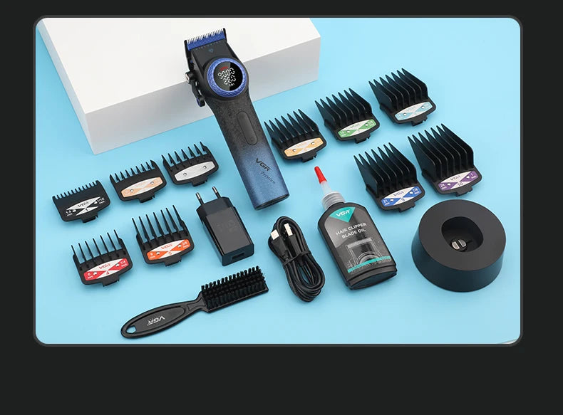 VGR Professional Hair Clipper with 12000 RPM High end Base Hair Trimmer Hair Salon Home Multi gear Adjustable Hair Clipper V-001 - HAB - Hair And Beauty