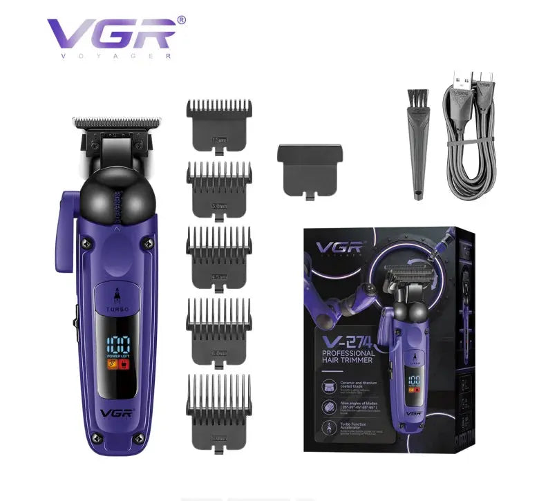 VGR Professional Hair Clipper – Cordless Rechargeable Trimmer for Men - HAB - Hair And Beauty