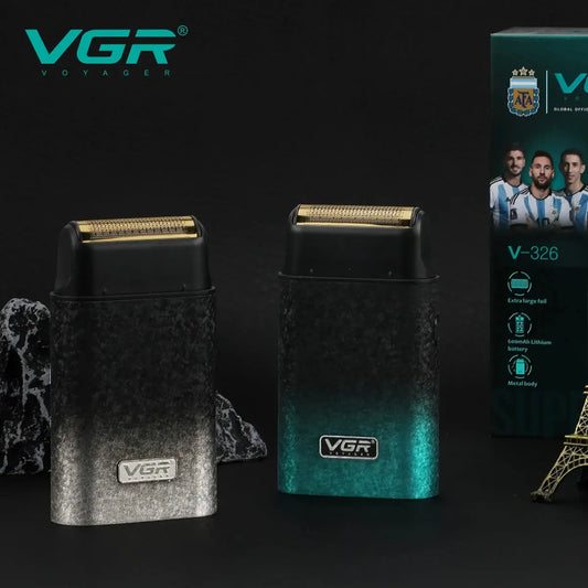 VGR New Reciprocating Shaver Gradient Matte Body Men's Shaver Convenient Home Travel Shaver Hair Removal and Whitening V-326 - HAB - Hair And Beauty