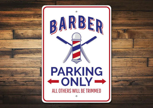 Barber Shop Parking Sign - HAB