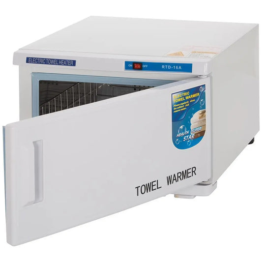 16L White UV Electric Towel Warmer Steriliser Cabinet Beauty Spa Heat - HAB