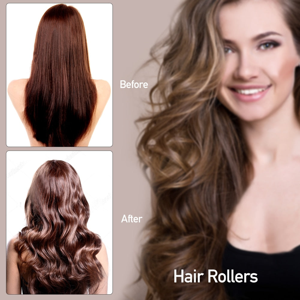 10Pcs/Set Hair Care Rollers Soft Silicone Magic - HAB