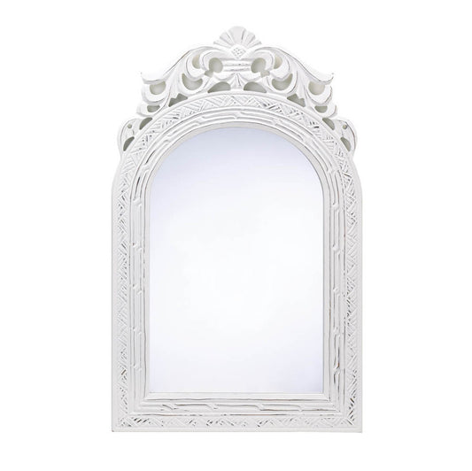 Framed Wall Mirror Distressed White - HAB