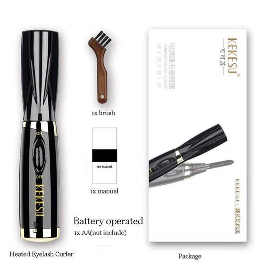 Mini Electric Heated Eyelash Curler Makeup Eye Lasting Beauty Tool - HAB