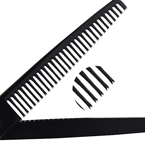 Elegital Hair Thinning Scissors, 6.7 Inch Professional Hair Cutting Scissors Texturizing Teeth Shears Salon Razor Edge Scissors, Stainless Steel Barber Haircut Scissors for Men Women Kids - HAB
