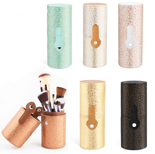 Leather Make Up Brush Box - HAB