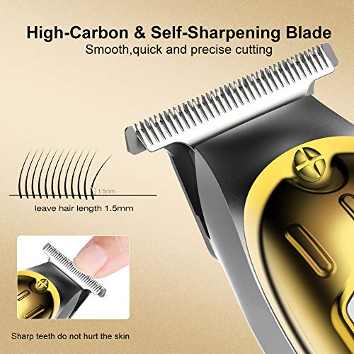 SURKER Hair Clipper Mens Hair Cutting Beard Trimmer Kit USB Rechargeable T-Blade Cordless Barbers Machine Precision Trimmer LED Display - HAB