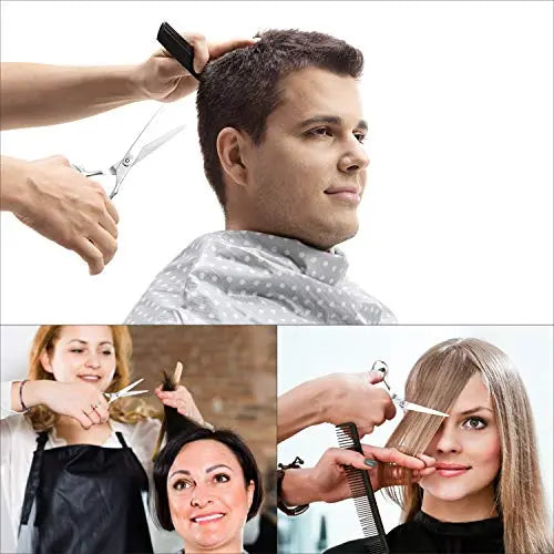 Hair Cutting Shears, 6.8 Inch Stainless Steel Haircut Barber Scissors for Women, Men and Babies - HAB