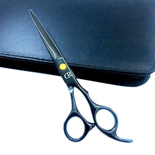Professional Hair Cutting Shears Set,6 Inch Barber hair Cutting Scissors Thinning Shears Sharp Blades Hairdresser Haircut For Women/Men/kids 420c Stainless Steel Rainbow Color (B) - HAB