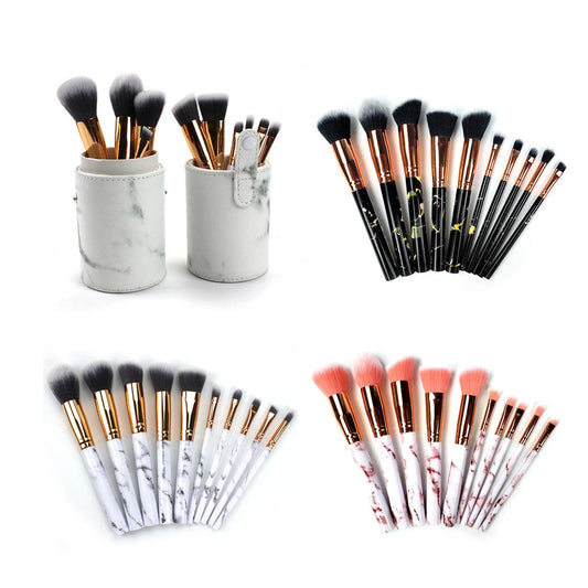 La Canica 10 In 1 Makeup Brush Set With Travel Friendly Container - HAB