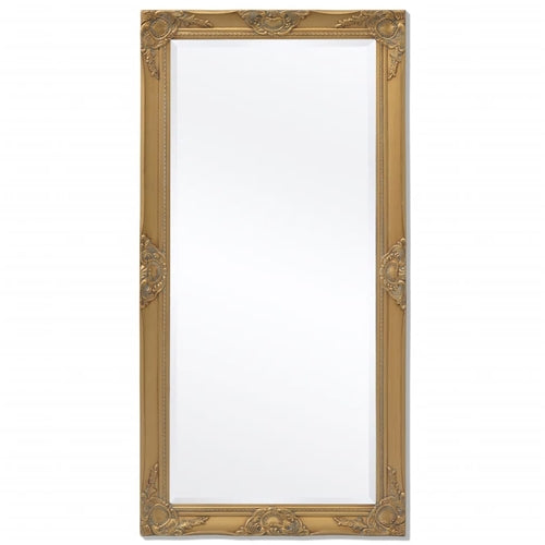 Wall Mirror Baroque Style 47.2"x23.6" White - HAB