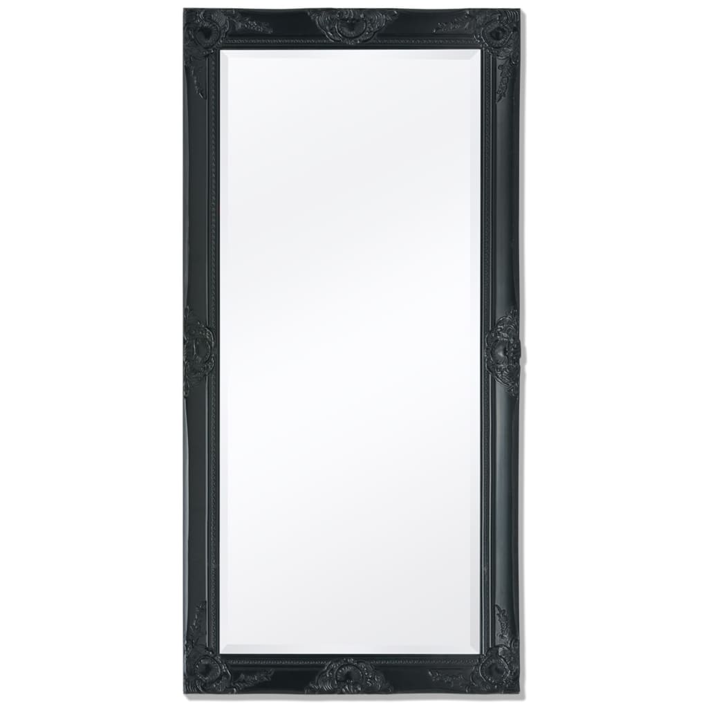 Wall Mirror Baroque Style 47.2"x23.6" White - HAB
