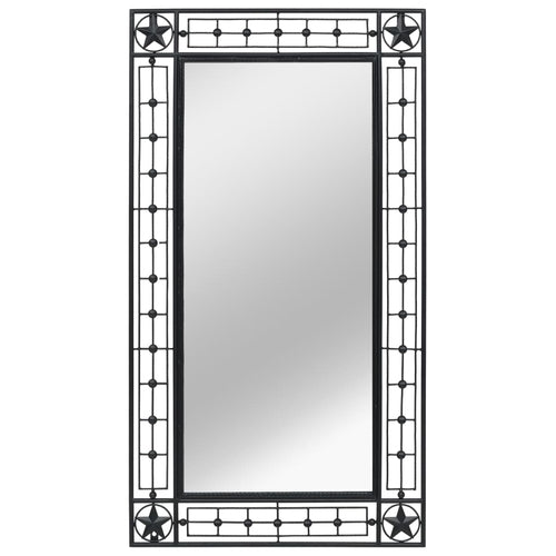 Wall Mirror Sunburst 31.4" Black - HAB