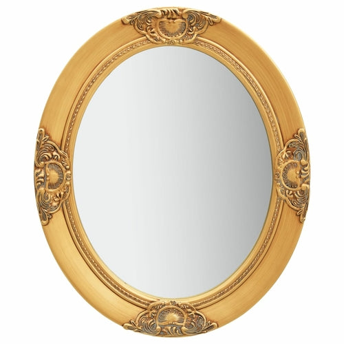 Wall Mirror Baroque Style 19.7" White - HAB