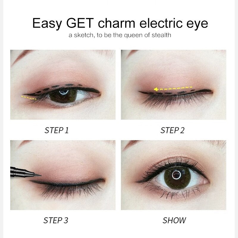 Professional Black Liquid Eyeliner Waterproof - HAB