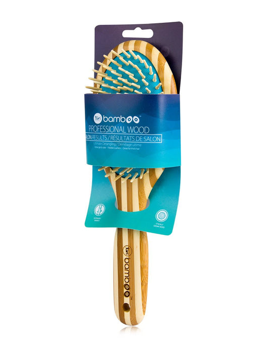 TiriPro Bamboo Hair Brush with Massaging Acupressure Bristles - HAB