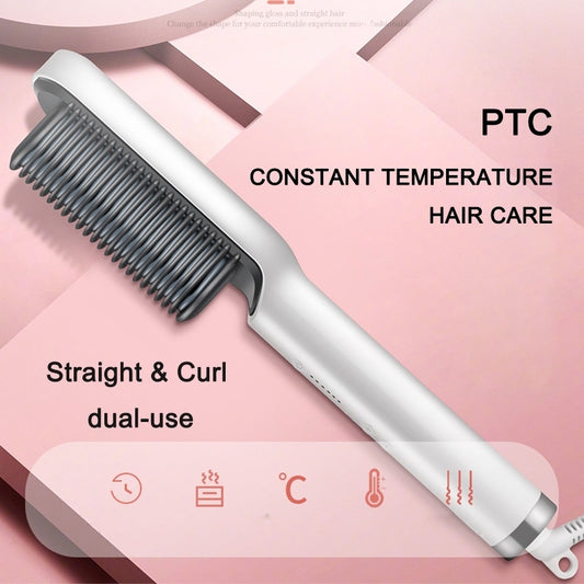 New PTC Heating Hair Straightener Brush Ceramic - HAB