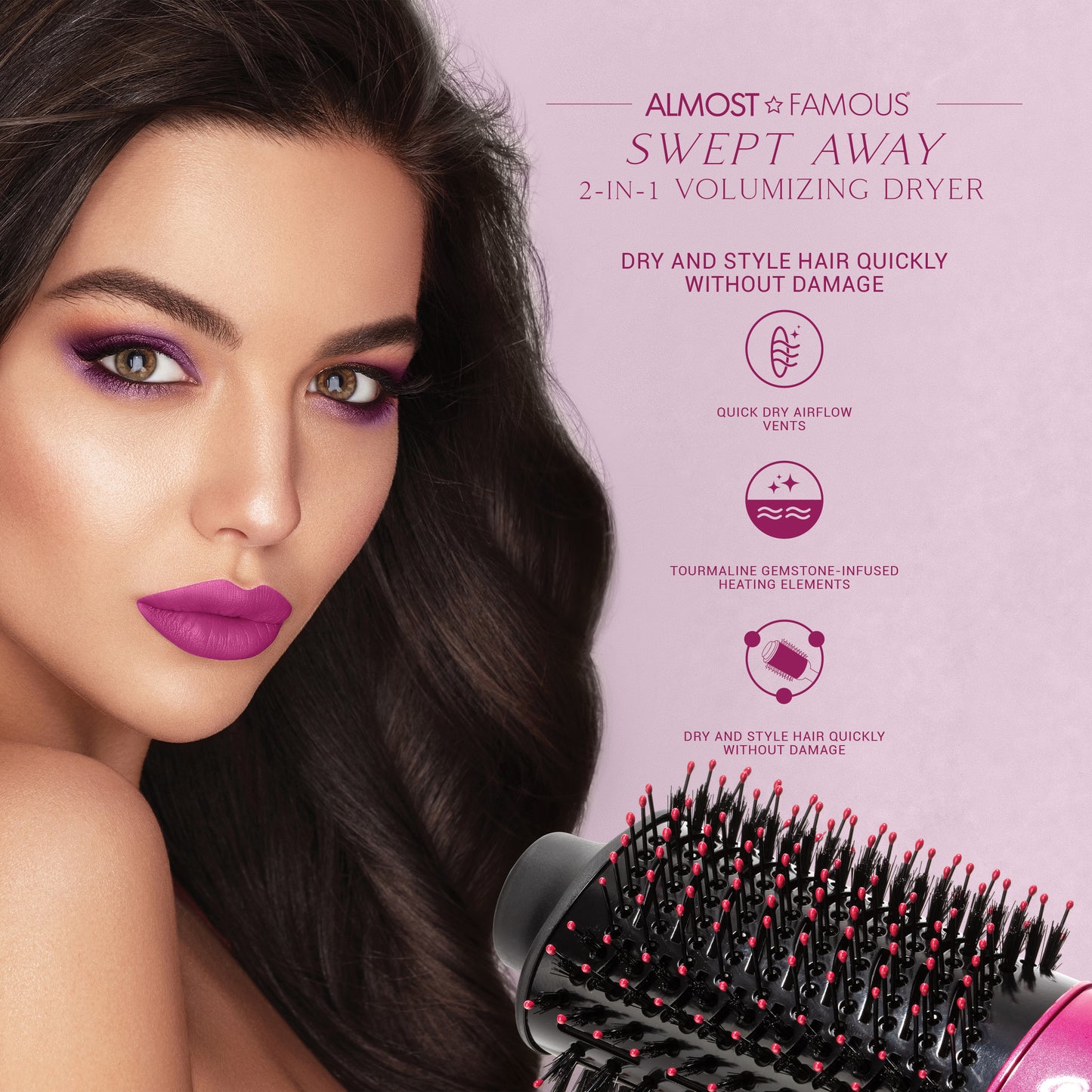 AF Swept Away 2inOne Volumizing Dryer Blowout Brush - Sugar Town - HAB
