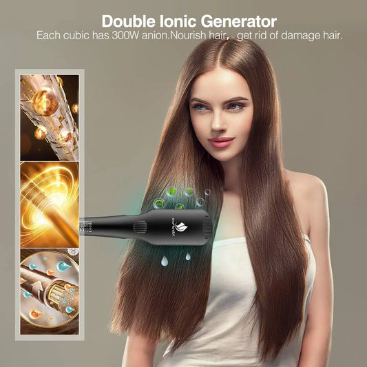 Miropure Enhanced Hair Straightener Brush with Anti-Scald - HAB