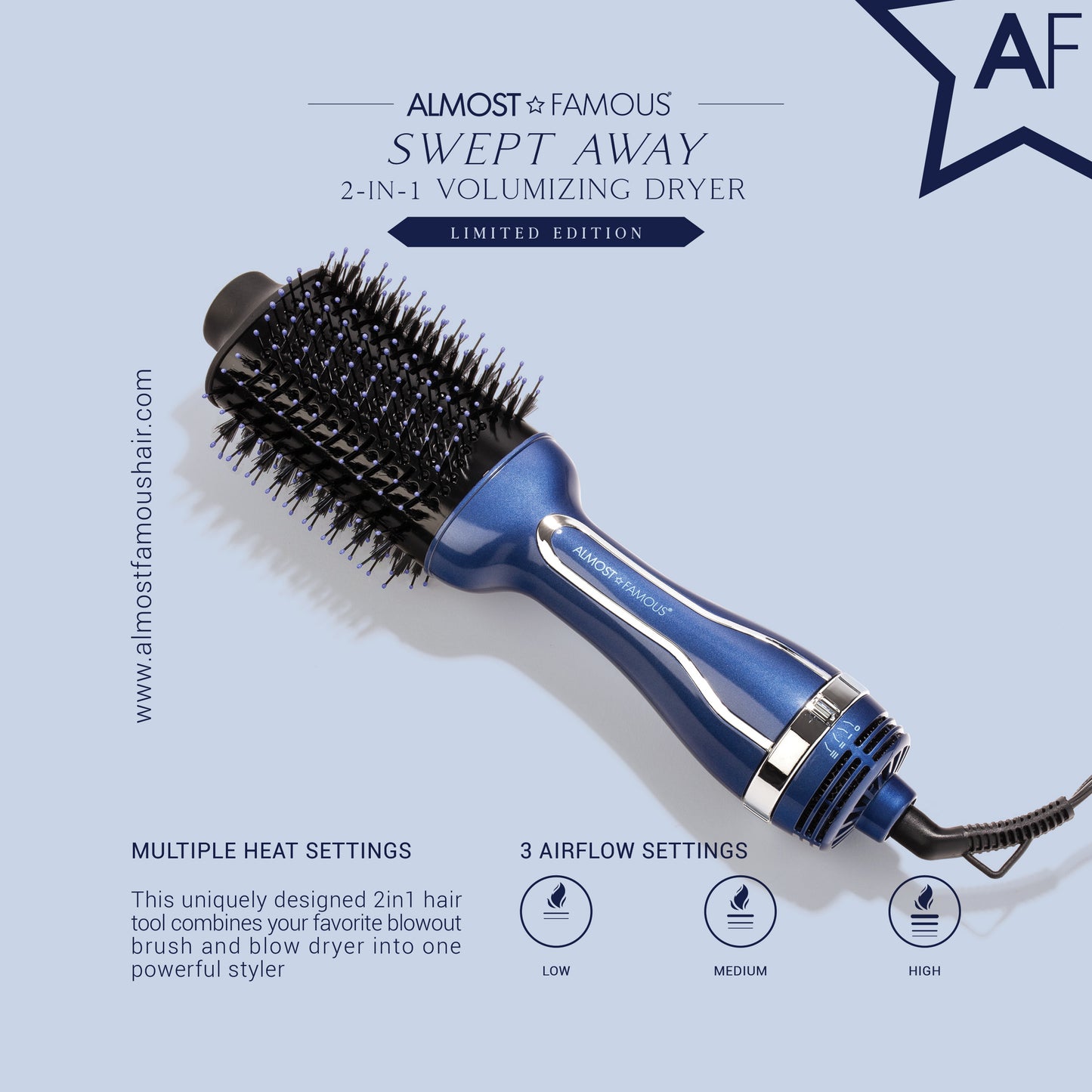 AF Swept Away 2inOne Volumizing Dryer Blowout Brush - Night Fever - HAB