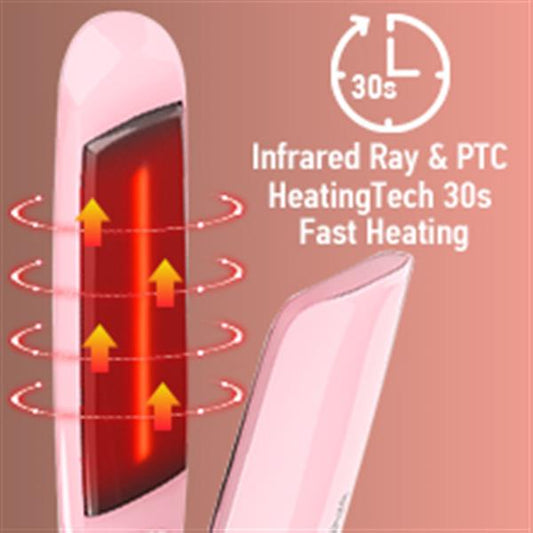 MiroPure 2-in-1 Infrared Ceramic Flat Iron Hair Straightener - HAB