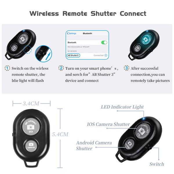 6-inch Ring Light Mountain Clip Light Stand Bluetooth Set - HAB