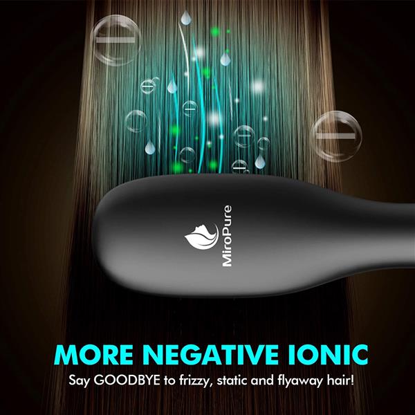 Hair Straightener Brush with Ionic Generator30s Fast Even Heating - HAB