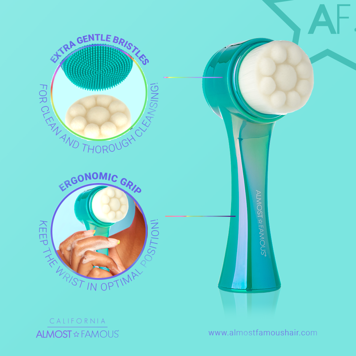Almost Famous "Clean Freak" 2in1 Exfoliator Brush - HAB