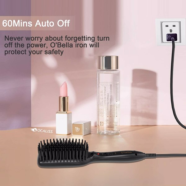 Hair Straightener Brush Hair Styler Electric Hot Comb - HAB