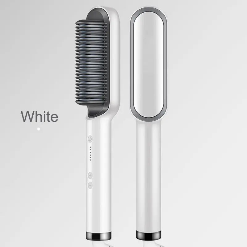 New PTC Heating Hair Straightener Brush Ceramic - HAB