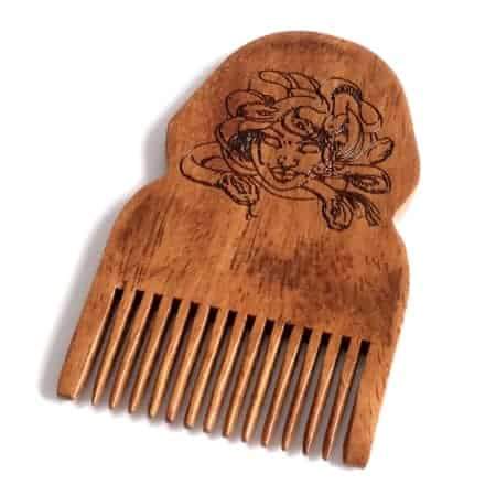 Medusa Wooden Beard Comb - HAB