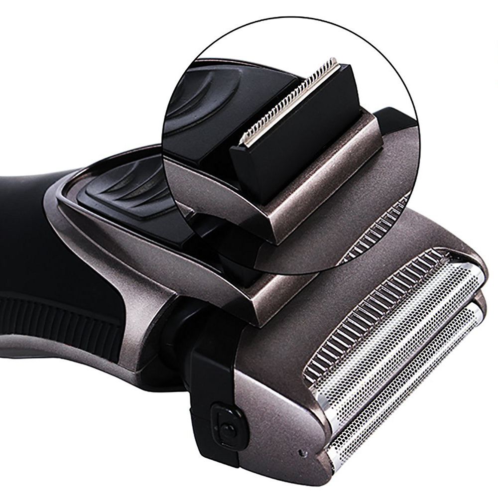 Top Sale Kemei km-8009 Men's Electric Foil Shaver with 2 Spare Shaving Heads Rechargeable and Cordless Razor - HAB
