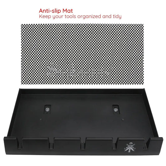 Segbeauty Salon Barber Clipper Tray Black Clippers Organizer Case with 5 Notches Accesories Anti-slip Hairdresser Tools Box - HAB
