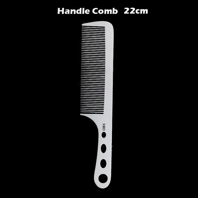 Brainbow 1PC Titanium Steel Comb Professional Salon Hair Hairdressing Anti-static Barbers Comb Ultra Thin Hair Brush for Men - HAB