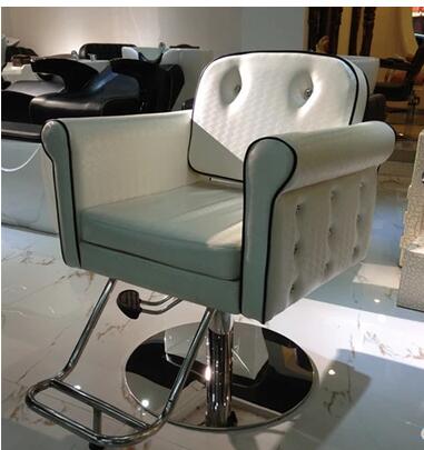 HBarber chair solid wood armrest barber chair antique barber chair hairdressing chair hairdressing salon special cutting chair. - HAB