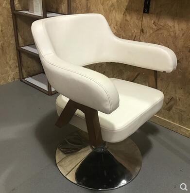 HBarber chair solid wood armrest barber chair antique barber chair hairdressing chair hairdressing salon special cutting chair. - HAB