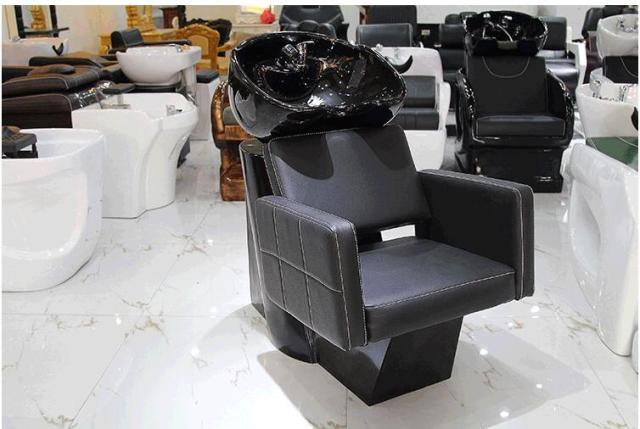 HBarber chair solid wood armrest barber chair antique barber chair hairdressing chair hairdressing salon special cutting chair. - HAB