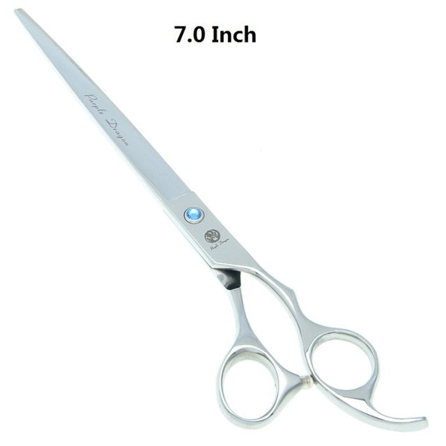 Purple Dragon 7 inch High Quality Pet Grooming Scissors Set Dogs Cutting Thinning Curved Shears Puppy Cat Clippers LZS0377 - HAB