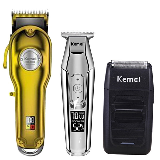 Kemei hair clipper electric hair trimmer barber hair cutter mower hair cutting machine kit combo KM-1987 KM-1986 KM-5027 KM-1102 - HAB