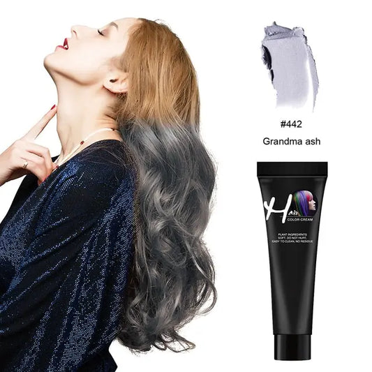 DOCATY Hair Tint Colorant Grandma Ash Semi Permanent Hair Dye Wax Hair Cream Color Dye Paint No Odor Hair Dye Tint Colorant - HAB