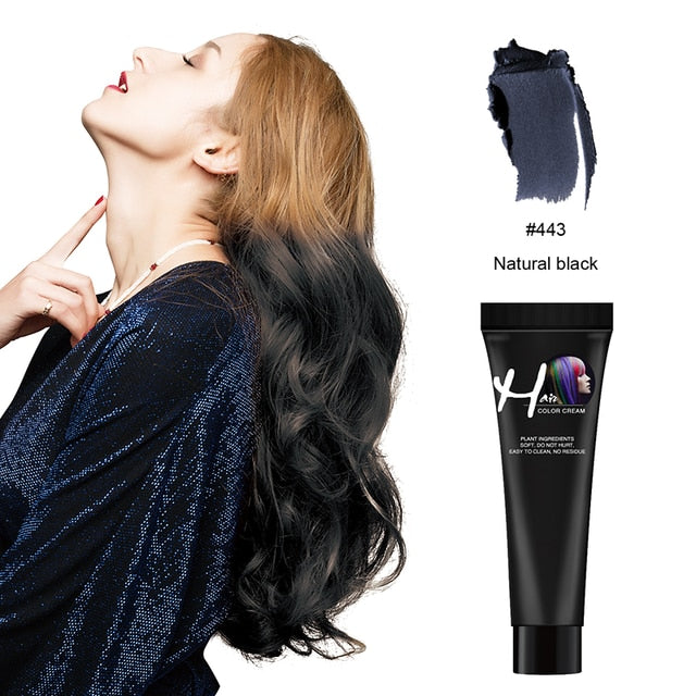 DOCATY Hair Tint Colorant Grandma Ash Semi Permanent Hair Dye Wax Hair Cream Color Dye Paint No Odor Hair Dye Tint Colorant - HAB