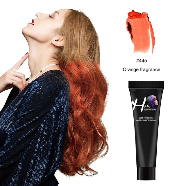 DOCATY Hair Tint Colorant Grandma Ash Semi Permanent Hair Dye Wax Hair Cream Color Dye Paint No Odor Hair Dye Tint Colorant - HAB