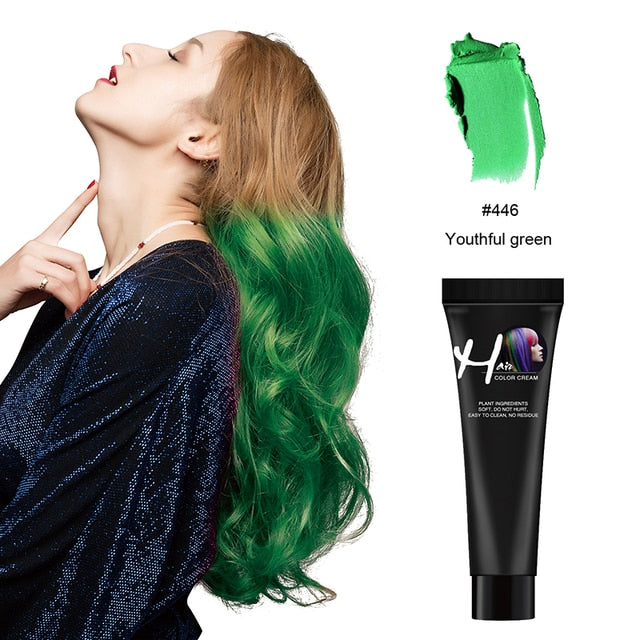 DOCATY Hair Tint Colorant Grandma Ash Semi Permanent Hair Dye Wax Hair Cream Color Dye Paint No Odor Hair Dye Tint Colorant - HAB