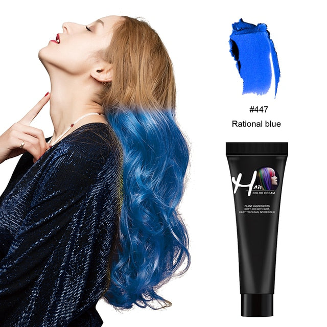 DOCATY Hair Tint Colorant Grandma Ash Semi Permanent Hair Dye Wax Hair Cream Color Dye Paint No Odor Hair Dye Tint Colorant - HAB