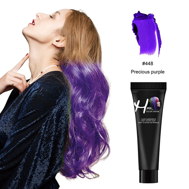 DOCATY Hair Tint Colorant Grandma Ash Semi Permanent Hair Dye Wax Hair Cream Color Dye Paint No Odor Hair Dye Tint Colorant - HAB