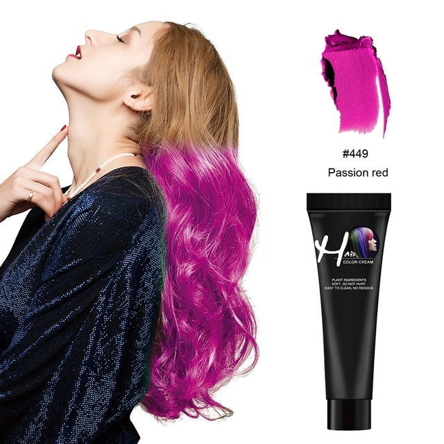 DOCATY Hair Tint Colorant Grandma Ash Semi Permanent Hair Dye Wax Hair Cream Color Dye Paint No Odor Hair Dye Tint Colorant - HAB