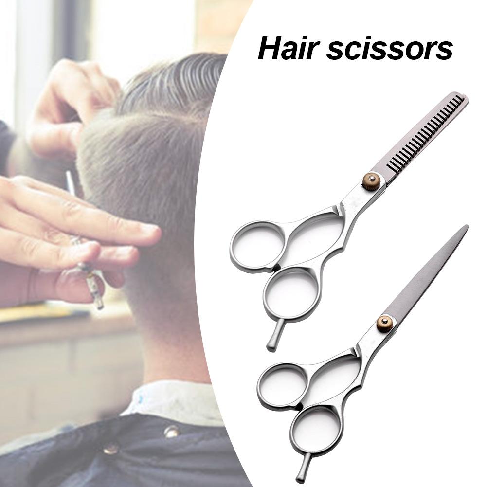 5.5/6 inch Cutting Thinning Styling Tool Hair Scissors Stainless Steel Salon Hairdressing Shears Regular Flat Teeth Blades - HAB