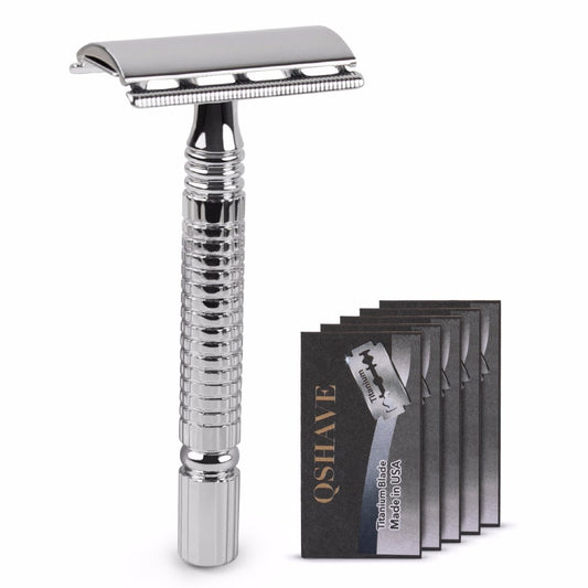 QSHAVE Double Edge Mens Shaving Razor - HAB