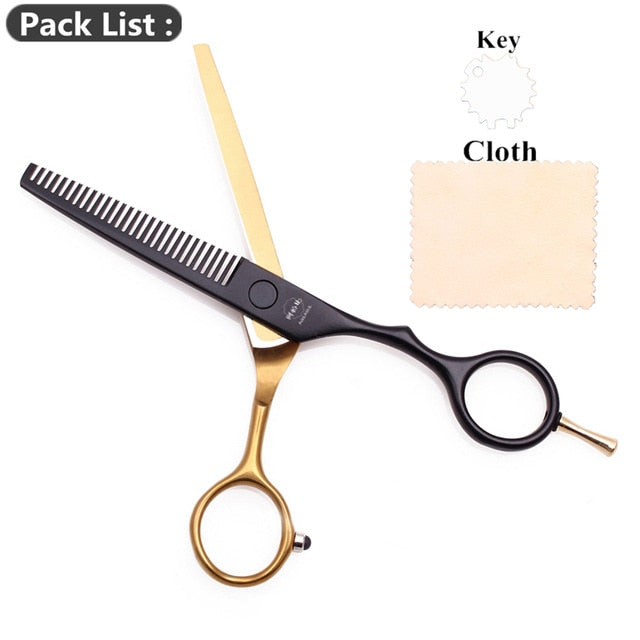 5.5" AQIABI Hairdressing Scissors Hair Professional Thinning Shears Set Hair Cutting Scissors Barber Scissors 440C Japan A1029 - HAB